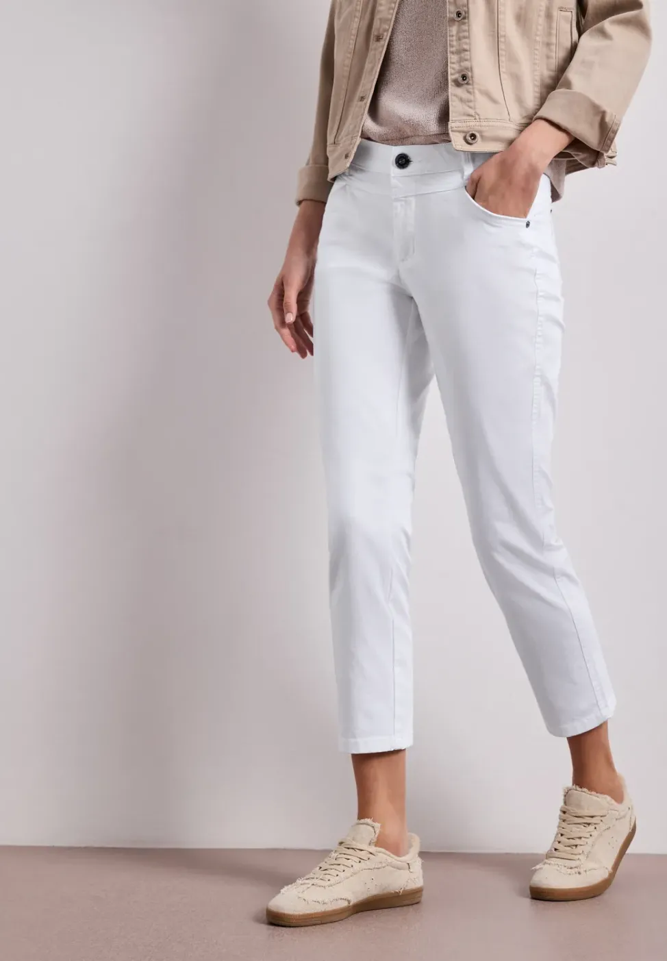 7/8 Slim Leg Hose im Satin-Look