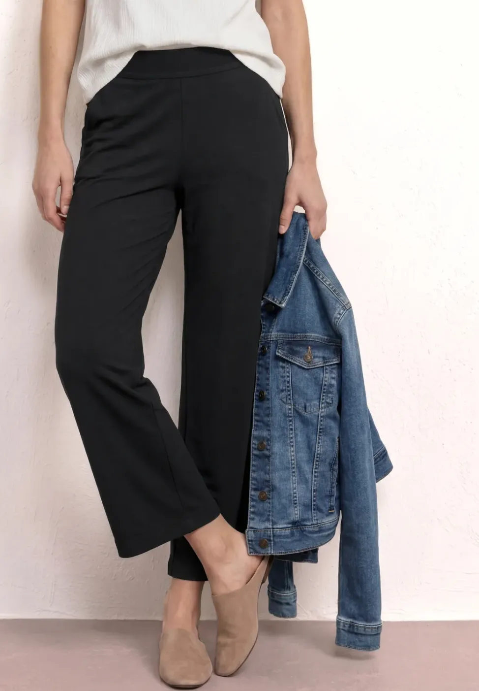 7/8 Wide Leg Hose im Loose Fit