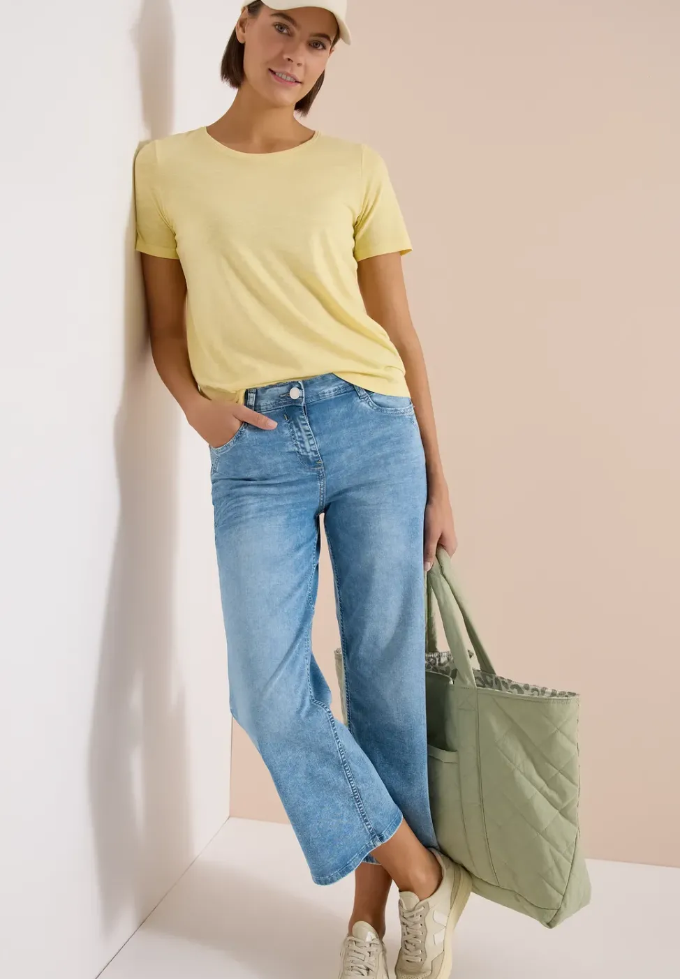 7/8 Wide Leg Jeans im Slim Fit