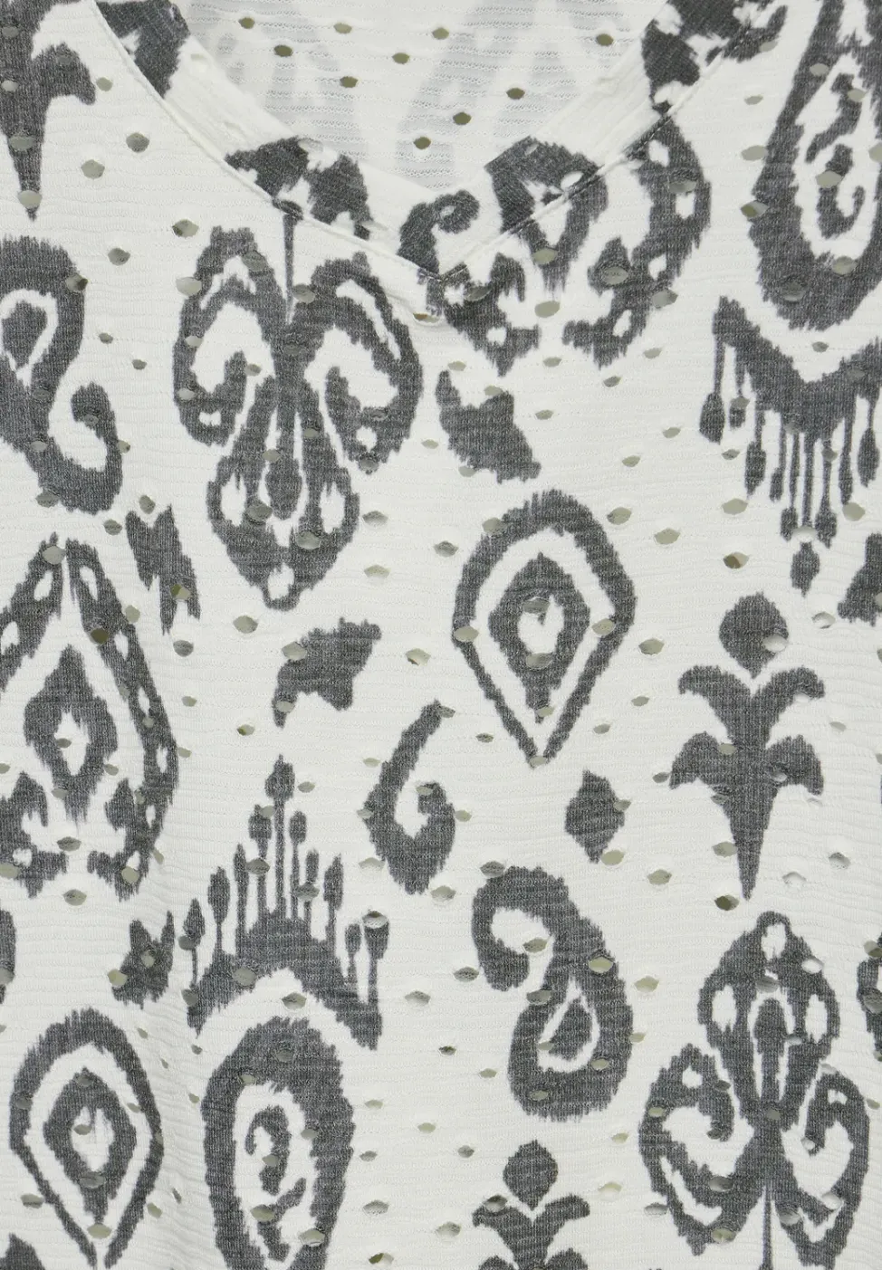 Ajour T-Shirt mit Print