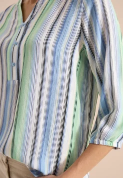 3/4-Arm Bluse mit Multicolor Streifen