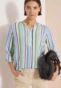 3/4-Arm Bluse mit Multicolor Streifen