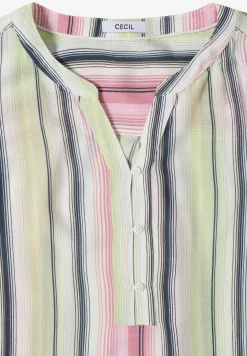 3/4-Arm Bluse mit Multicolor Streifen