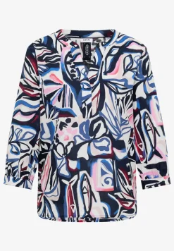 3/4-Arm Bluse mit Multicolor Print