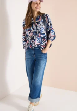 3/4-Arm Bluse mit Multicolor Print