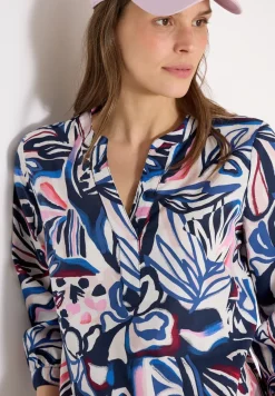 3/4-Arm Bluse mit Multicolor Print