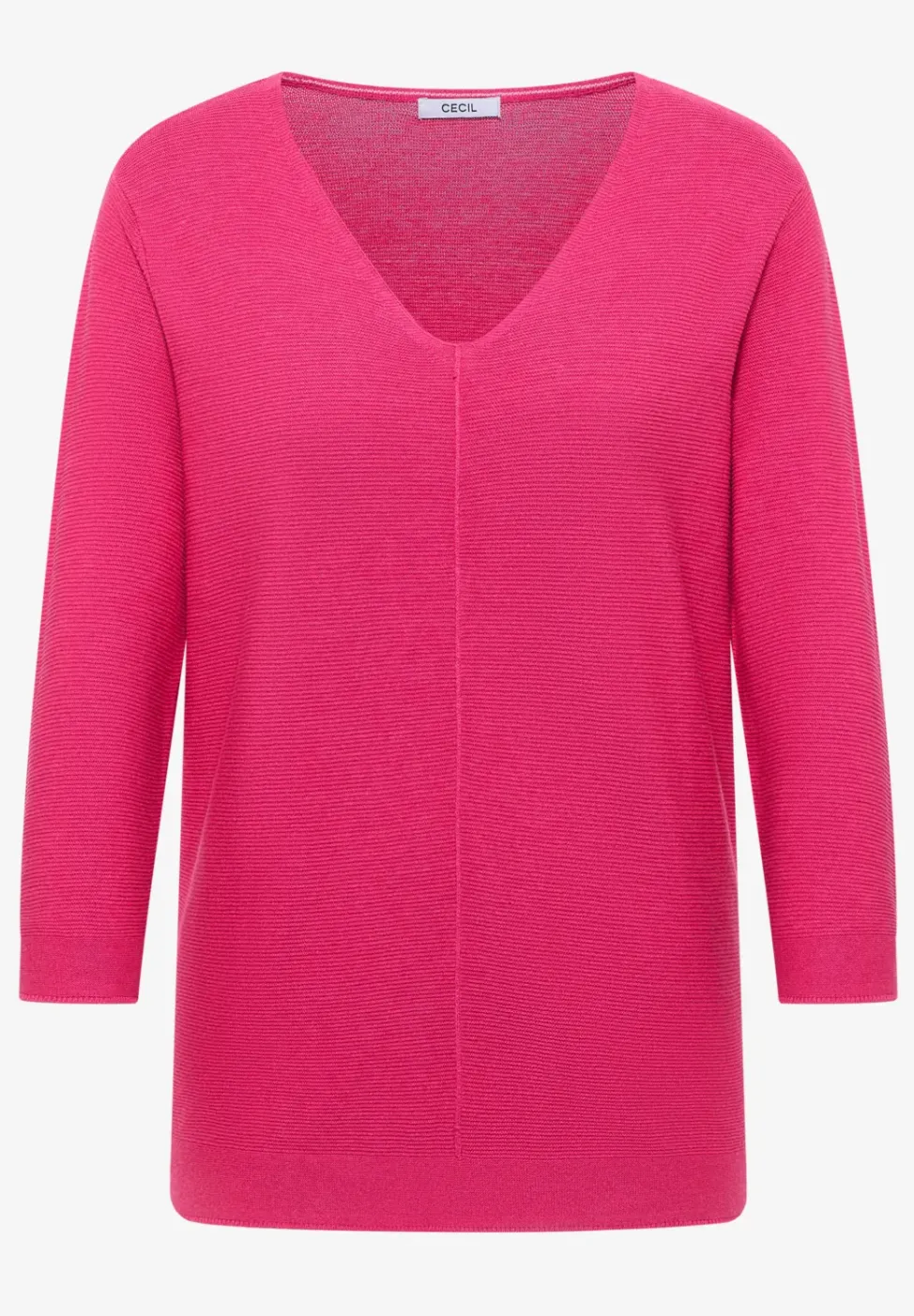 3/4-Arm Pullover mit Struktur