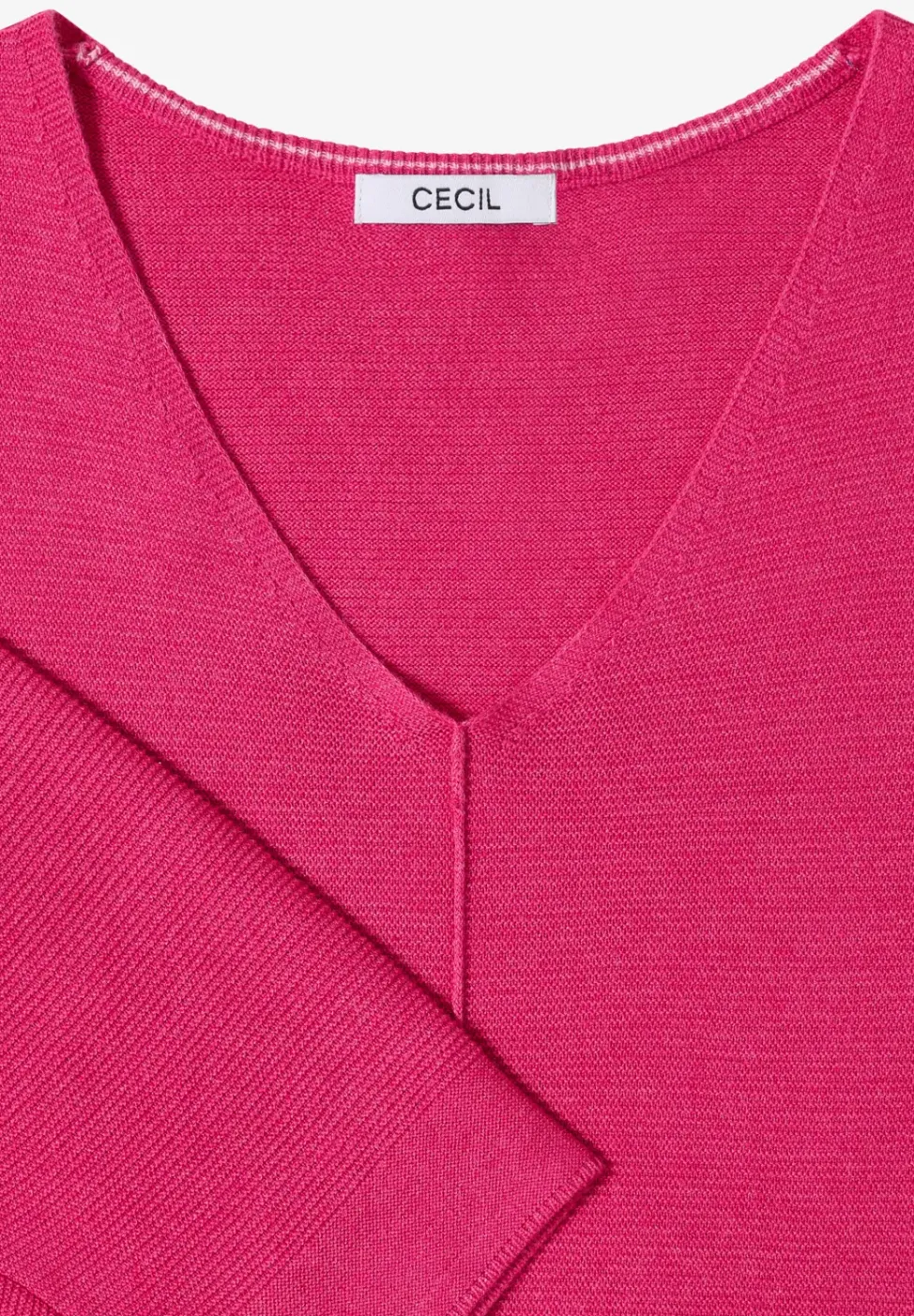 3/4-Arm Pullover mit Struktur