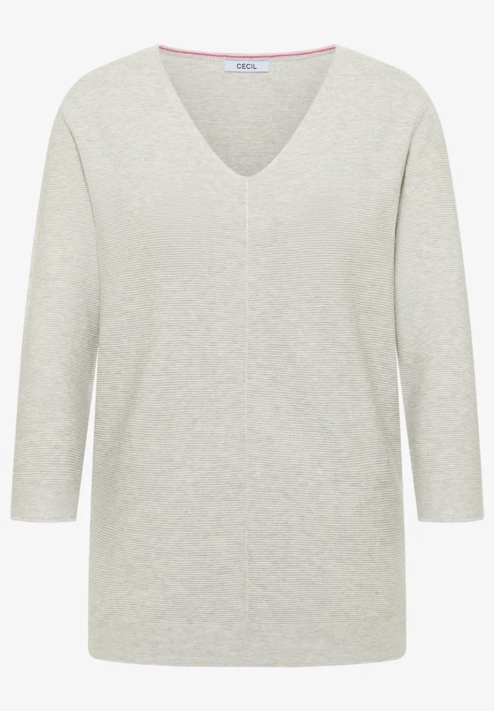 3/4-Arm Pullover mit Struktur
