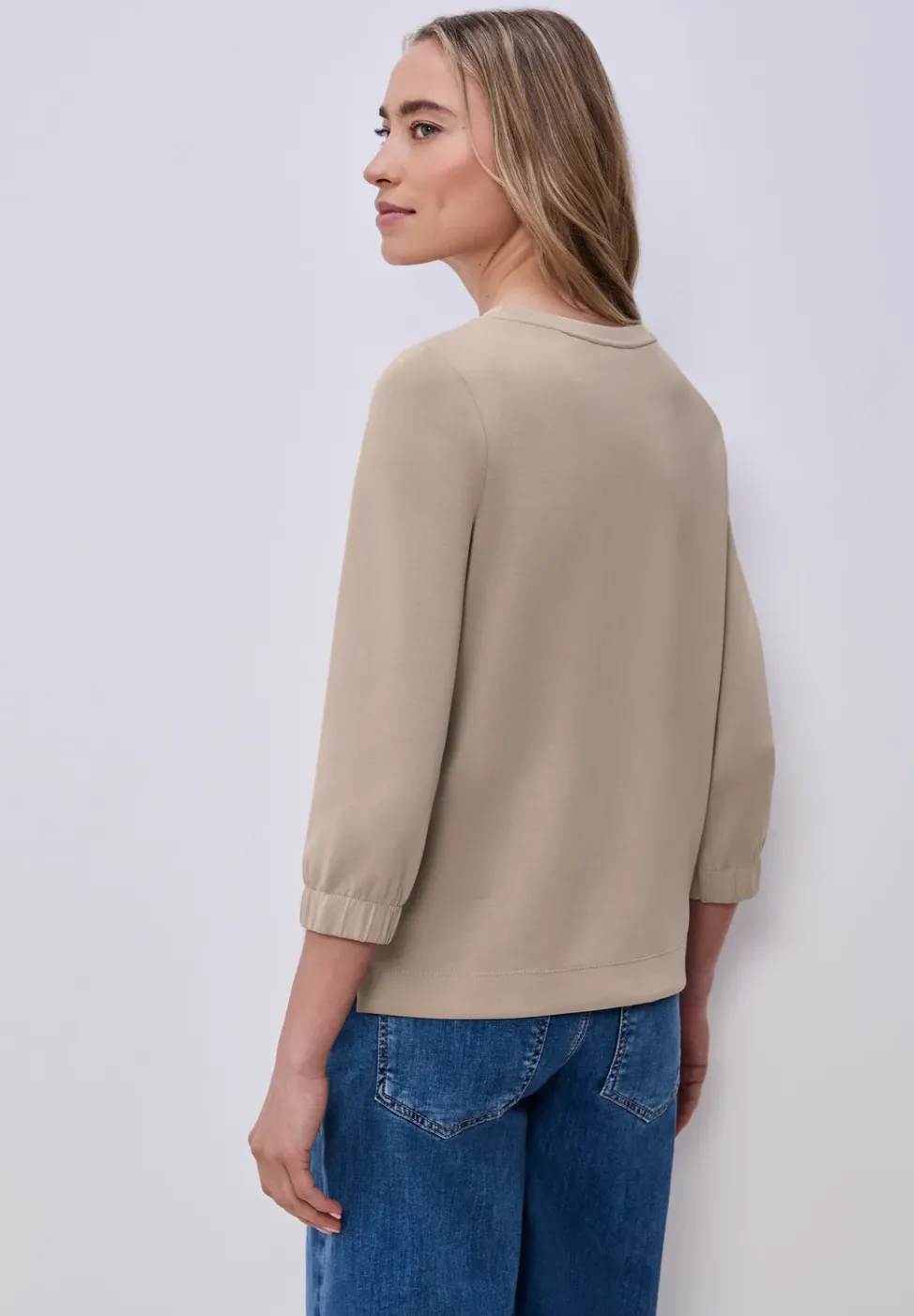 3/4-Arm Shirt im Silk-Look