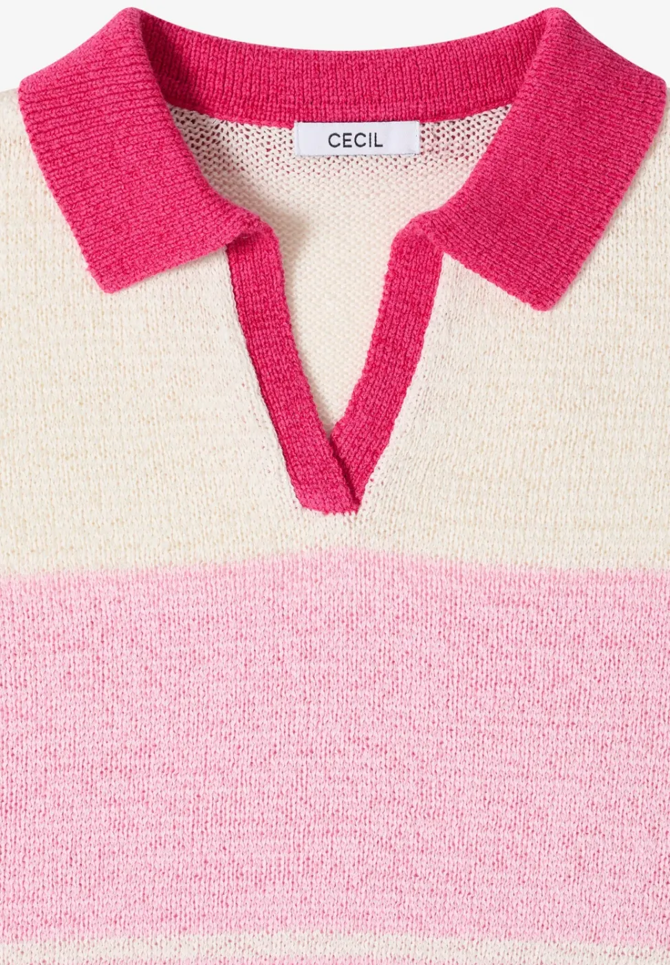 3/4-Arm Pullover mit Polokragen