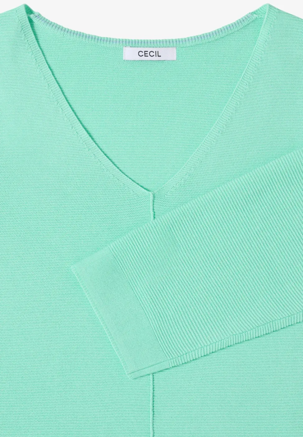 3/4-Arm Pullover mit Struktur
