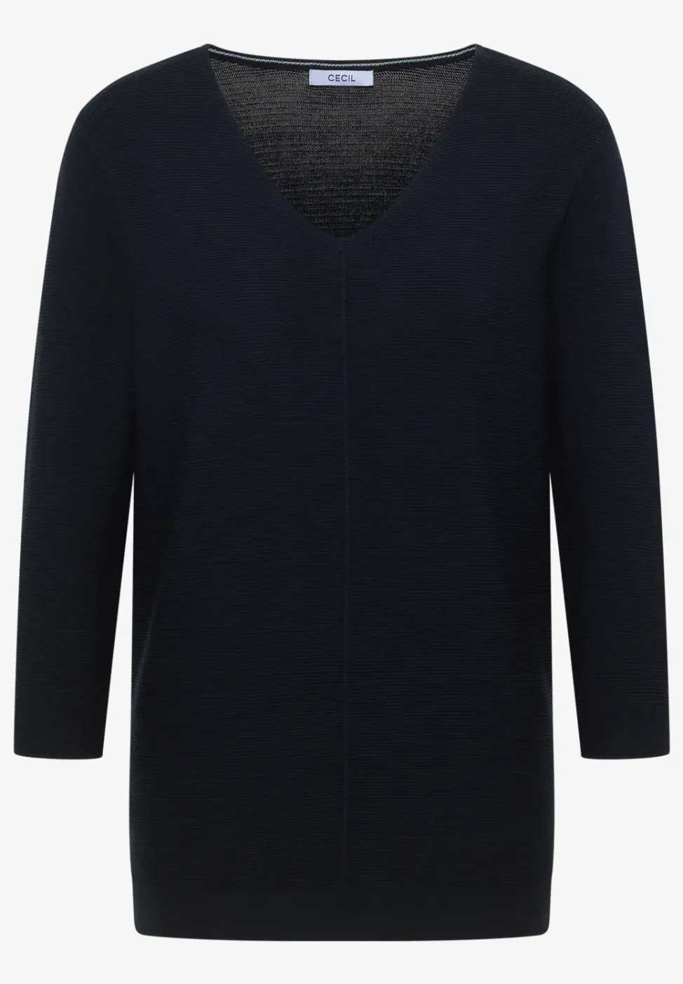 3/4-Arm Pullover mit Struktur