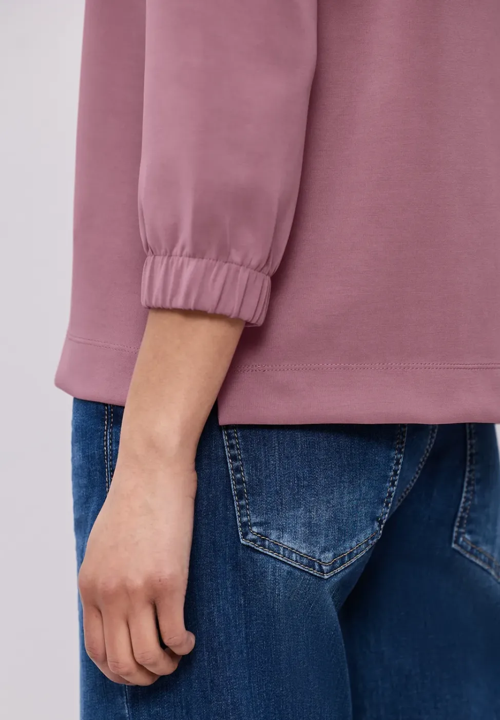 3/4-Arm Shirt im Silk-Look