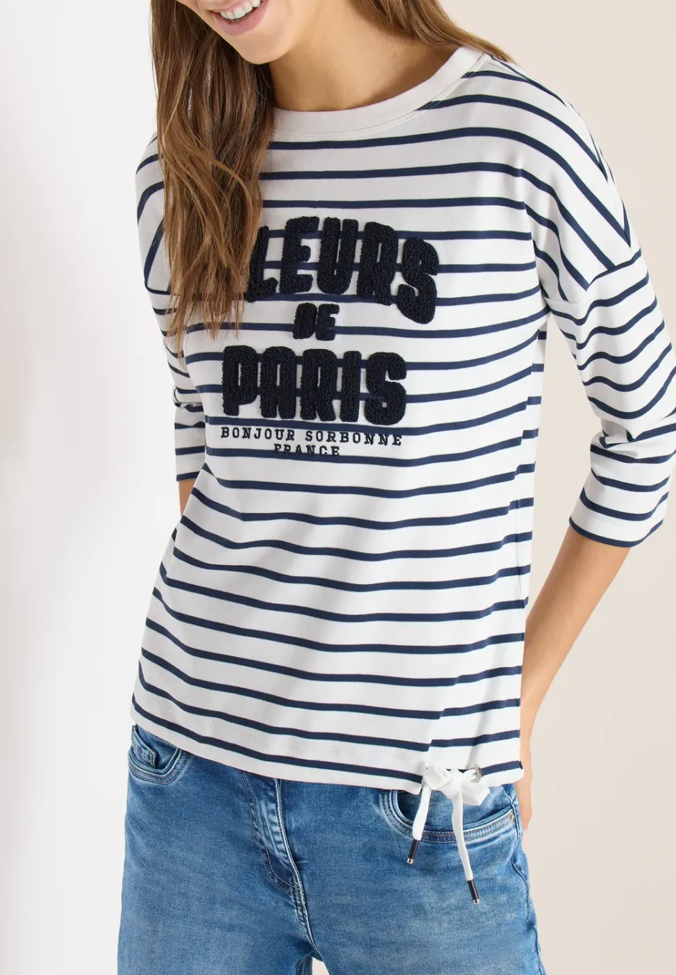3/4-Arm Shirt mit Wording Artwork