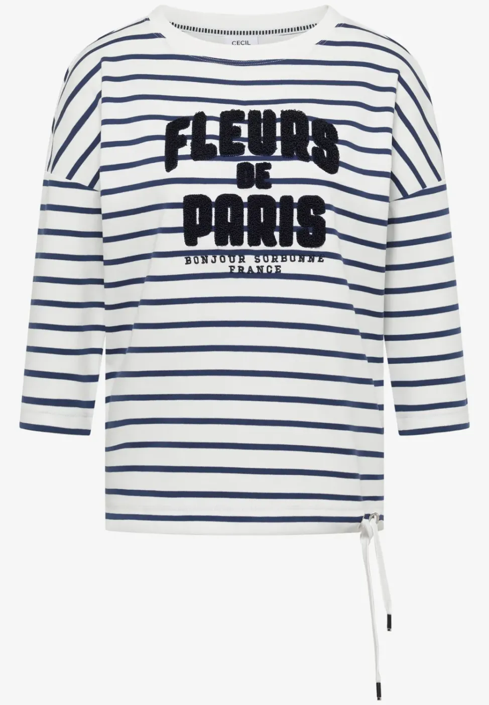 3/4-Arm Shirt mit Wording Artwork