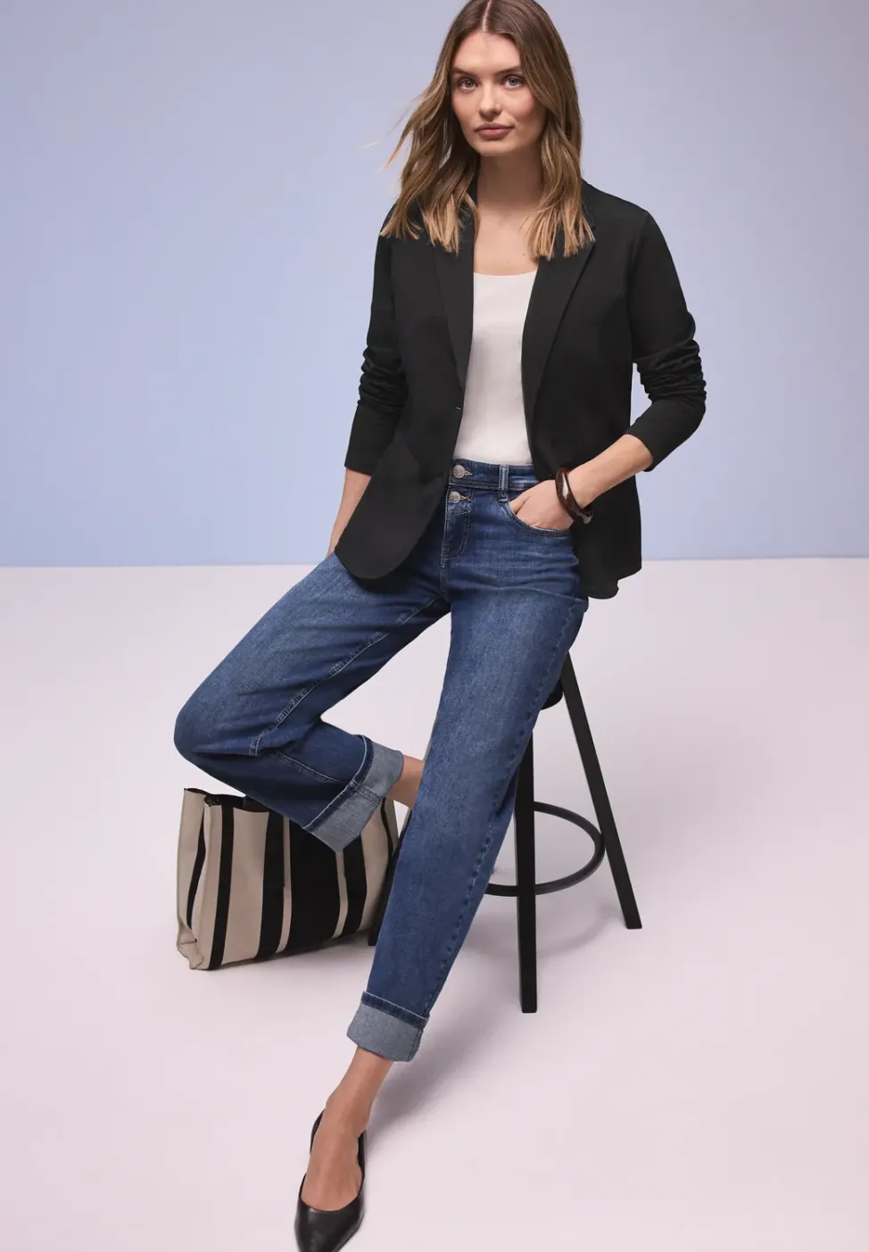 Basic Blazer aus Jersey