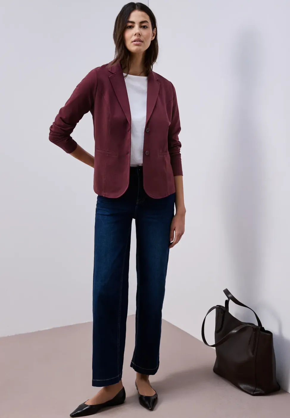 Basic Blazer aus Jersey