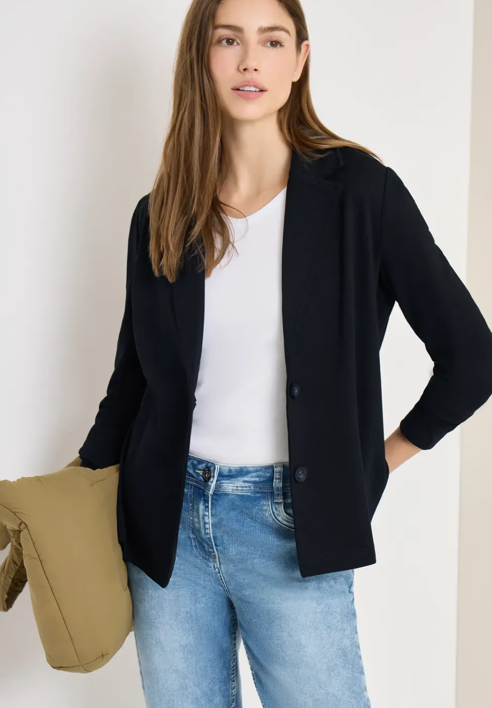 Basic Blazer mit Reverskragen