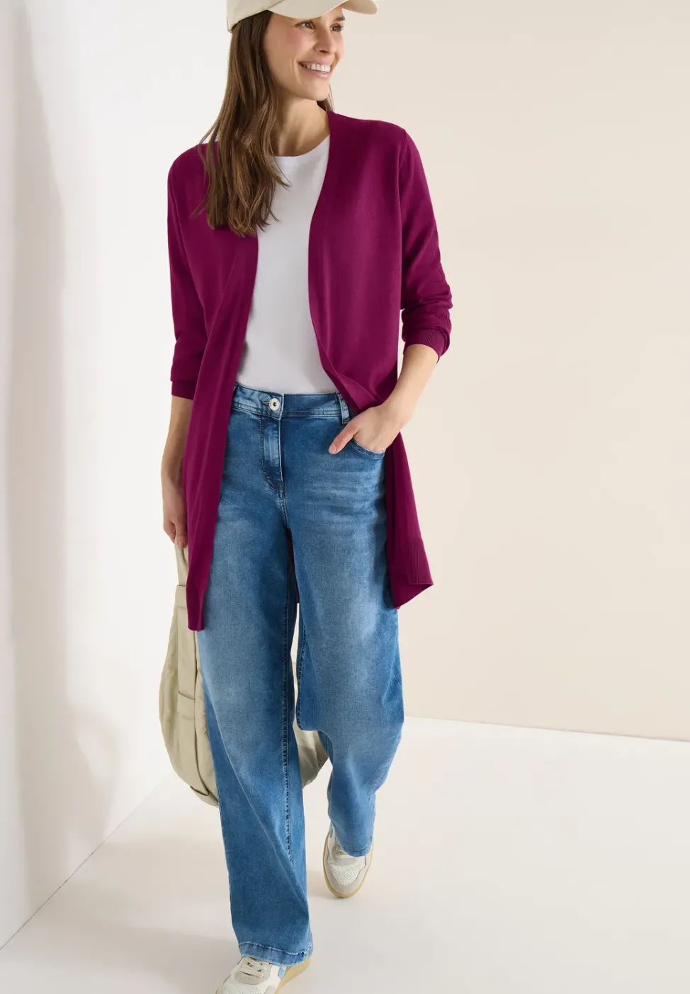 Basic Cardigan in langer Passform