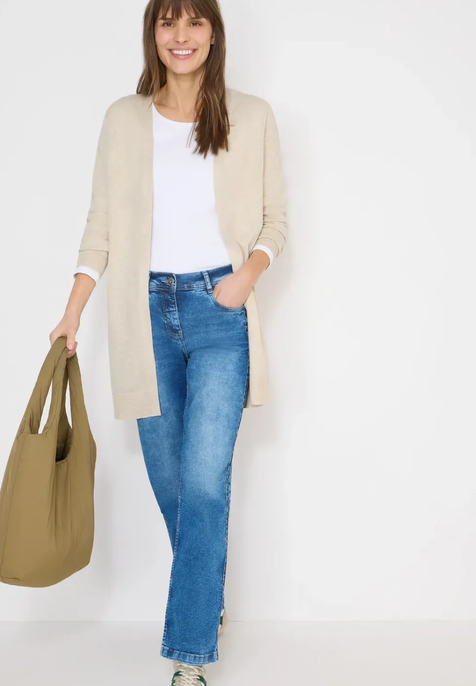 Basic Cardigan in langer Passform