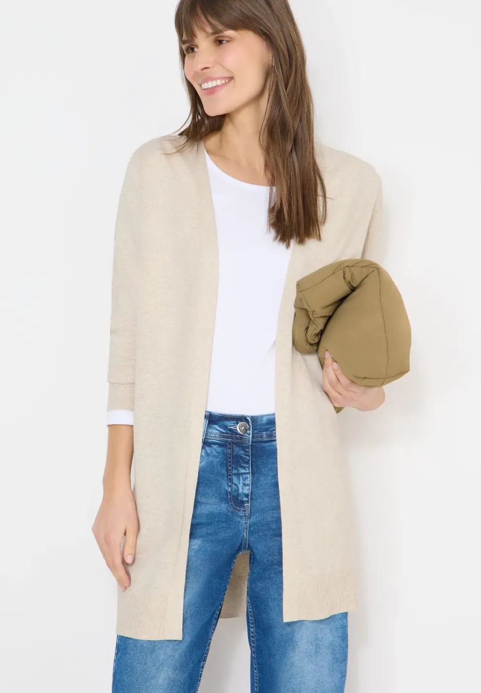 Basic Cardigan in langer Passform
