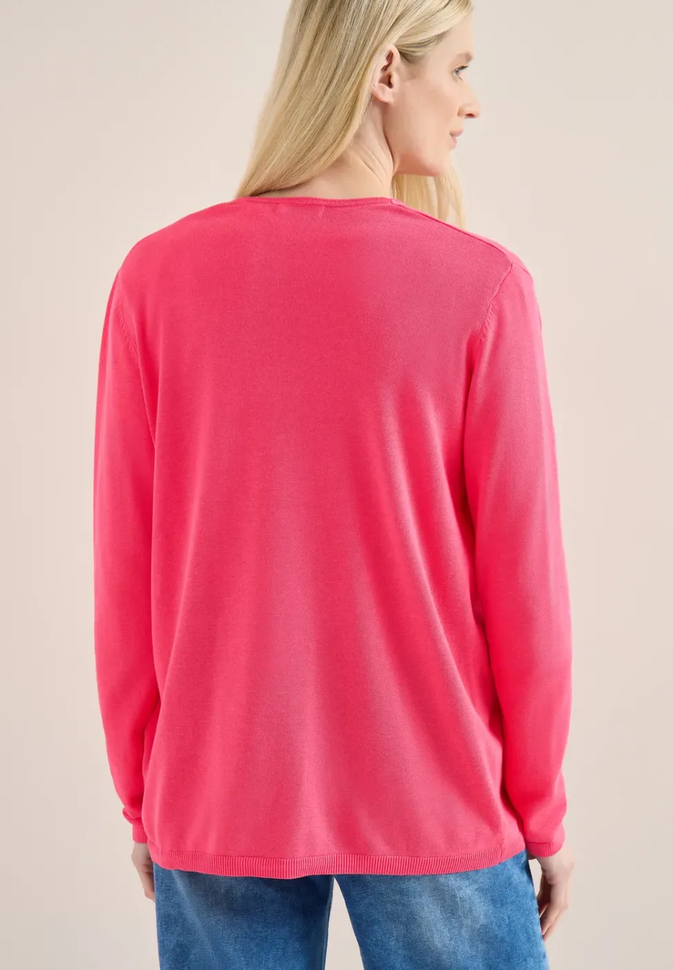 Basic Cardigan in offener Passform
