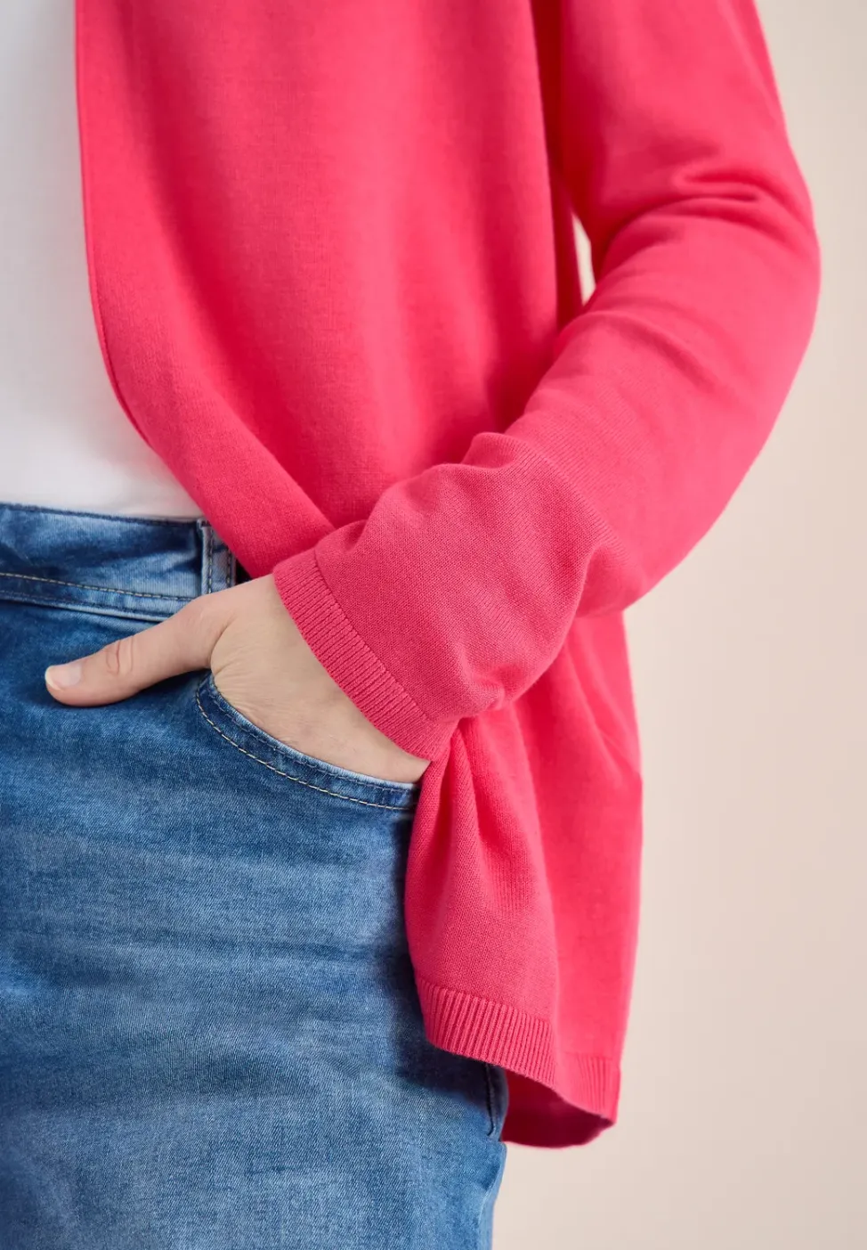 Basic Cardigan in offener Passform