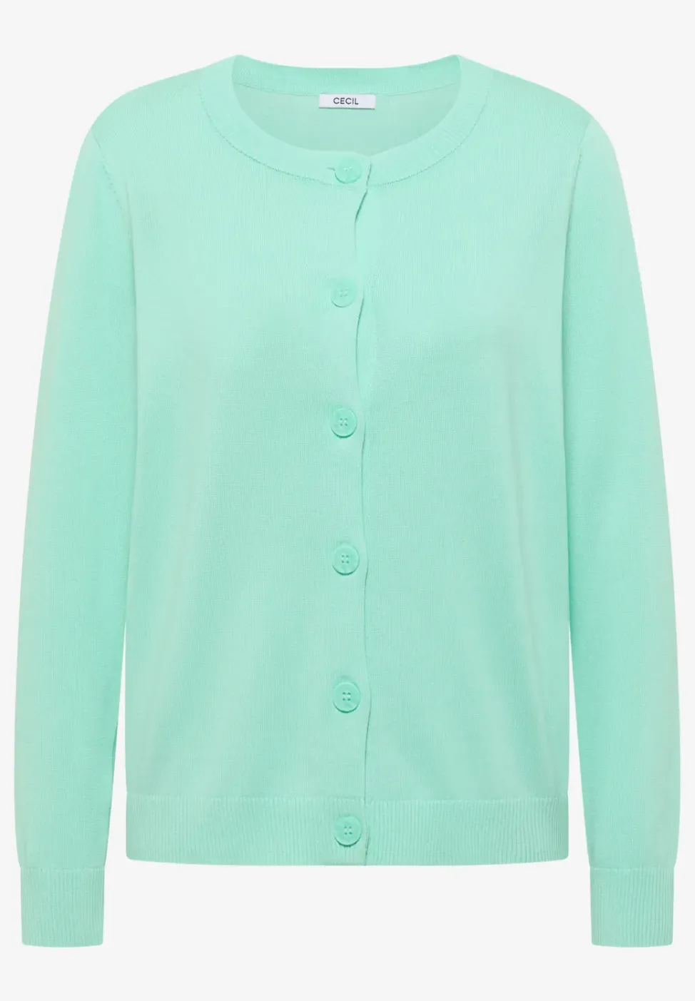 Basic Cardigan mit Rundhals