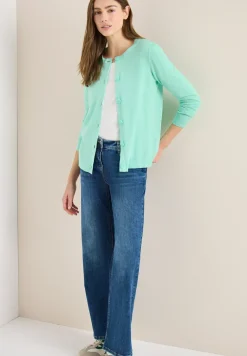 Basic Cardigan mit Rundhals