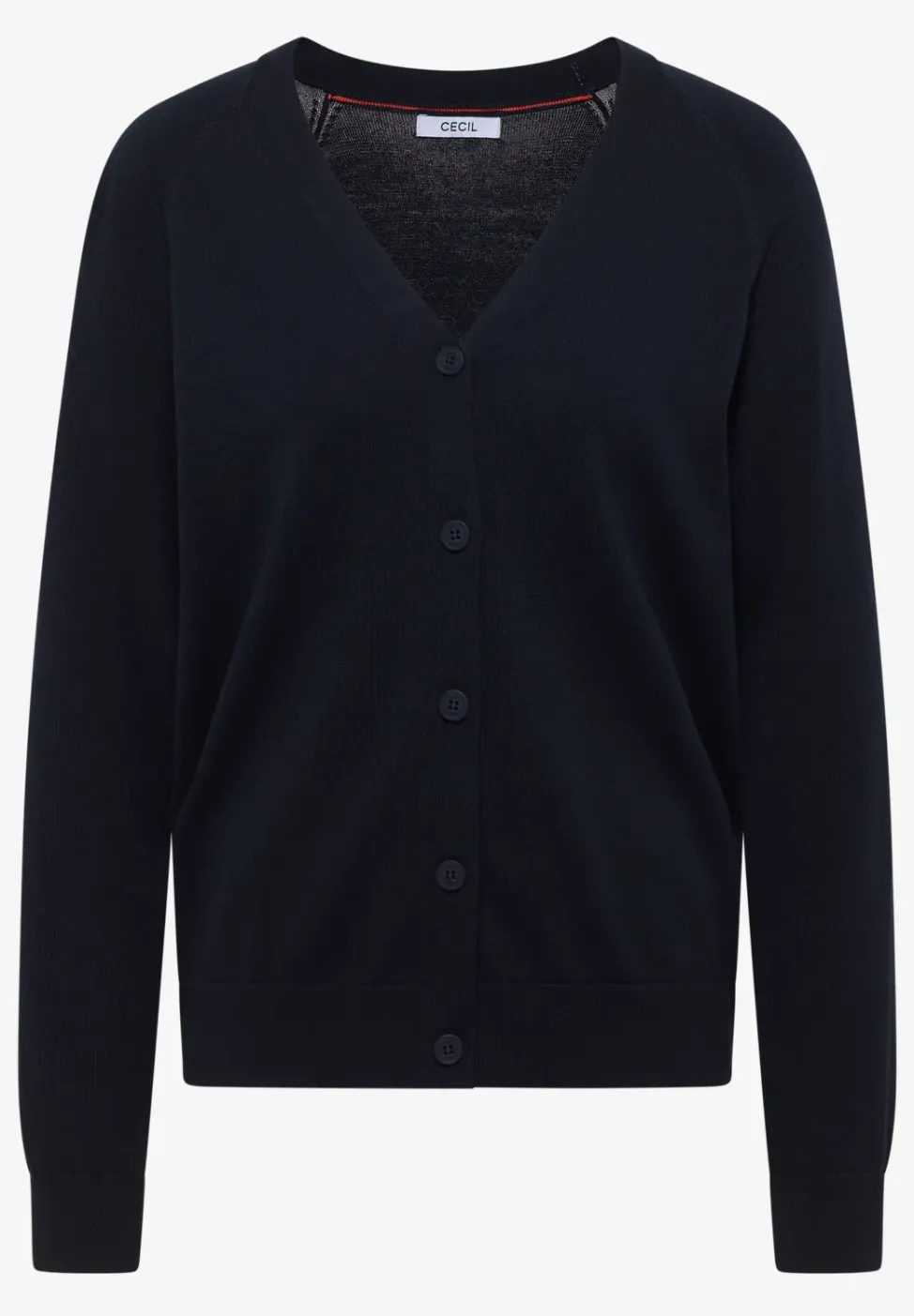 Basic Cardigan mit V-Neck und Knöpfen