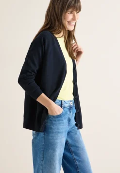 Basic Cardigan mit V-Neck und Knöpfen