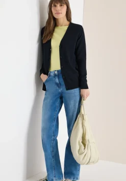 Basic Cardigan mit V-Neck und Knöpfen