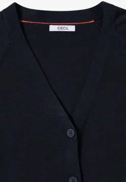 Basic Cardigan mit V-Neck und Knöpfen