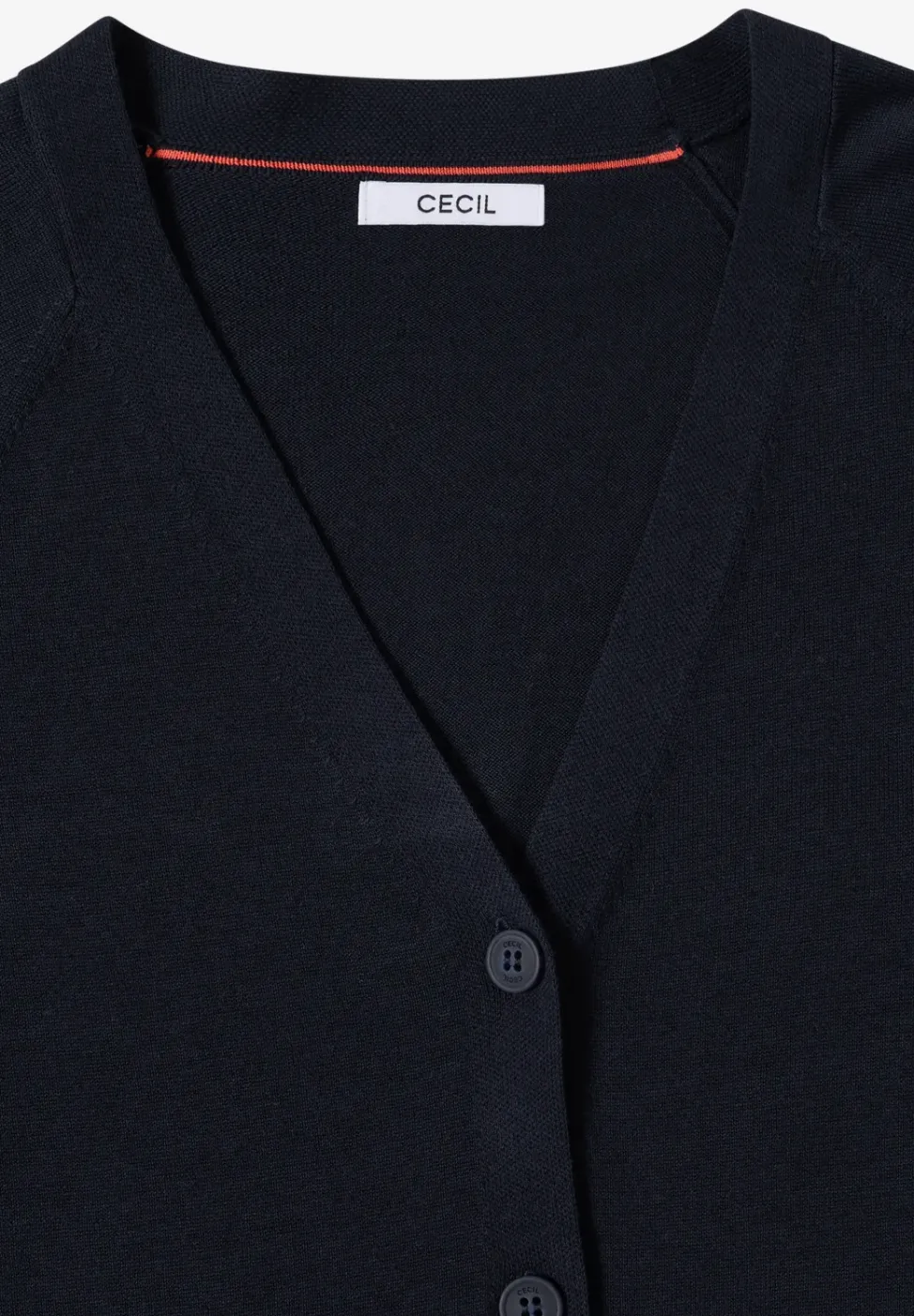 Basic Cardigan mit V-Neck und Knöpfen