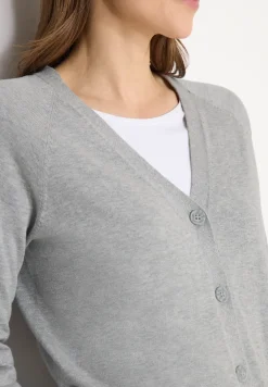 Basic Cardigan mit V-Neck und Knöpfen