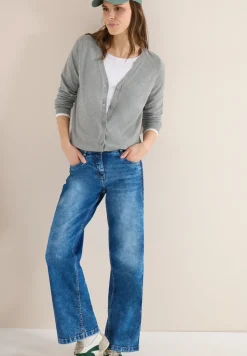 Basic Cardigan mit V-Neck und Knöpfen