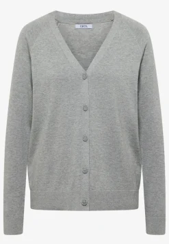 Basic Cardigan mit V-Neck und Knöpfen