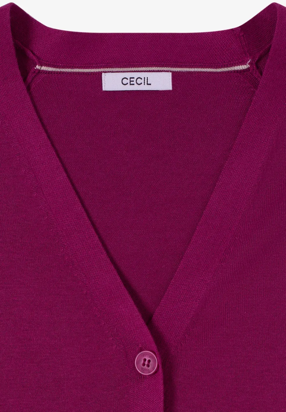 Basic Cardigan mit V-Neck und Knöpfen