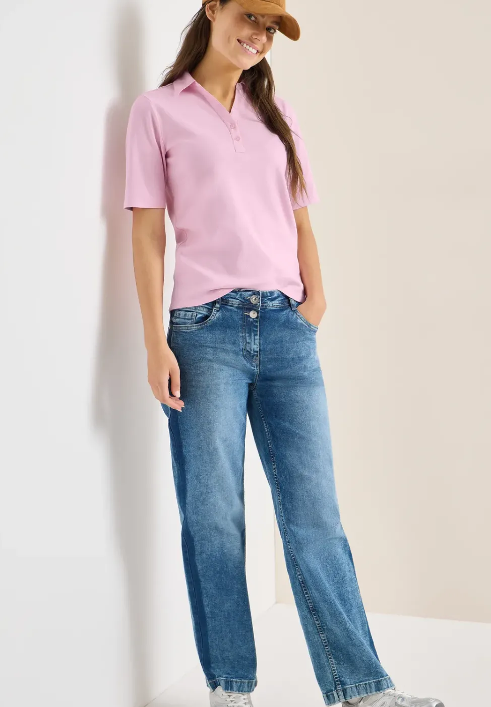 Basic Poloshirt mit Kurzarm