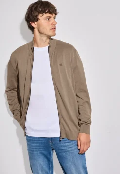 Basic Strickjacke mit Zipper