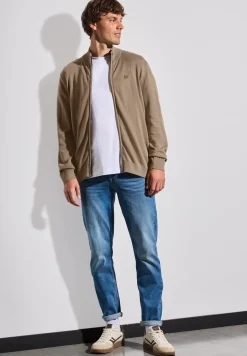 Basic Strickjacke mit Zipper