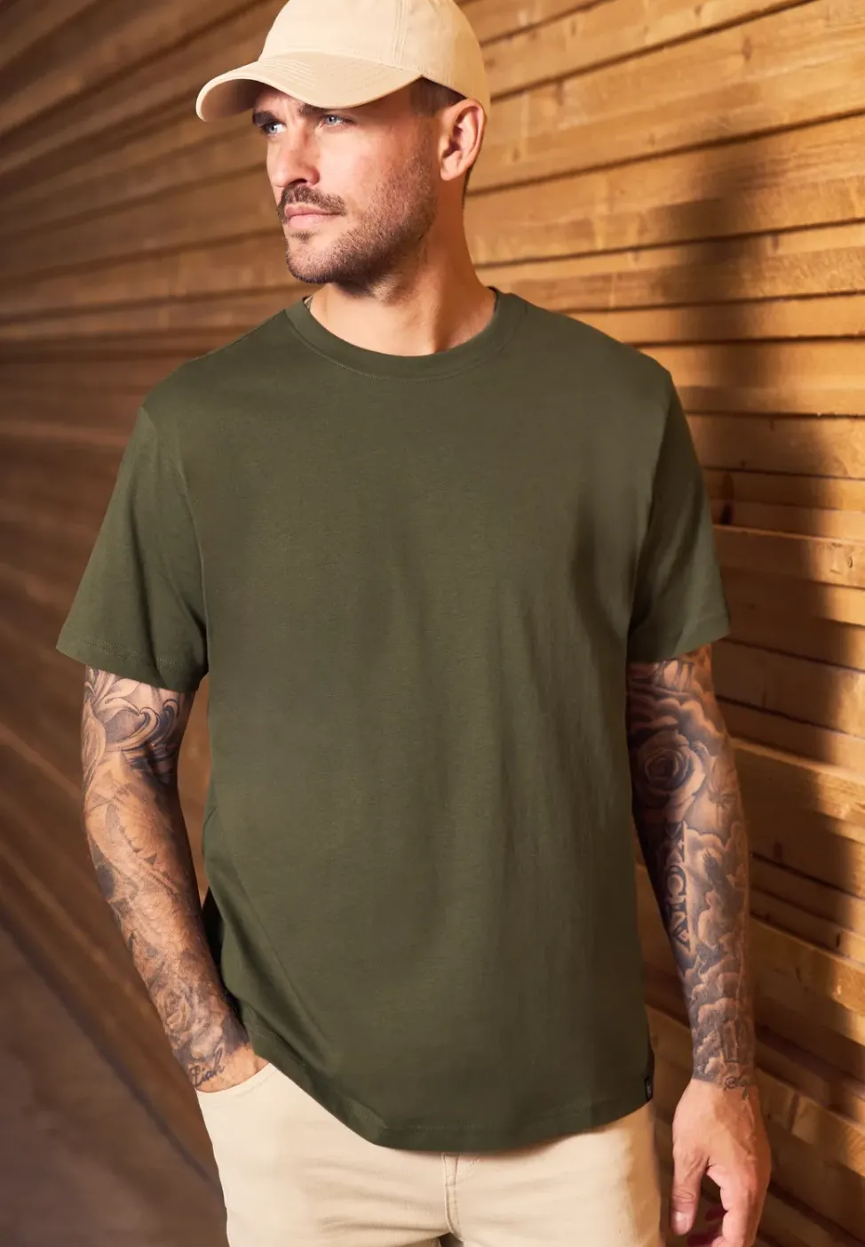 Basic T-Shirt aus reiner Baumwolle