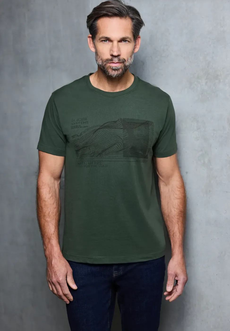 Basic T-Shirt mit Frontprint