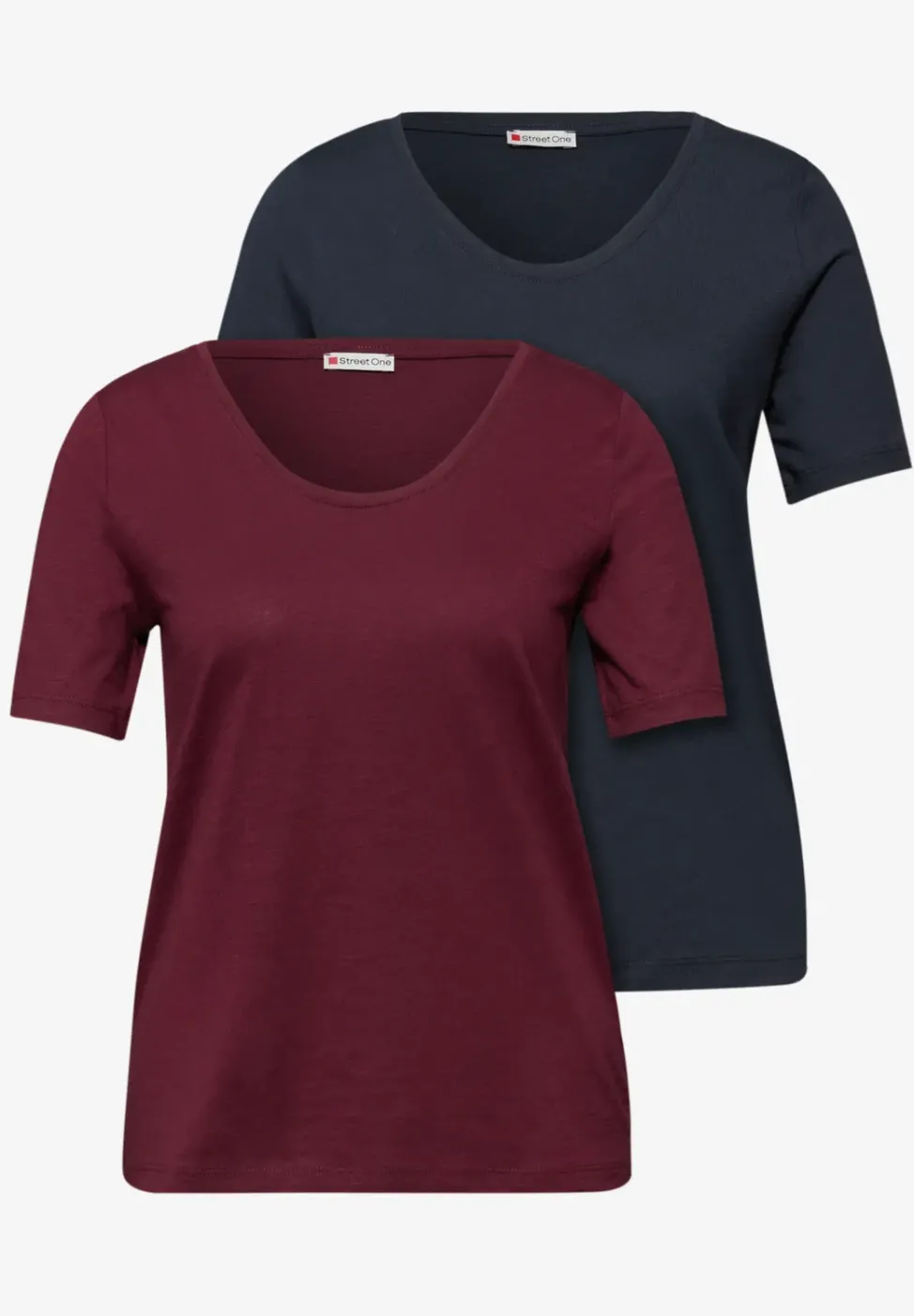 Basic T-Shirt mit Kurzarm im 2er-Pack