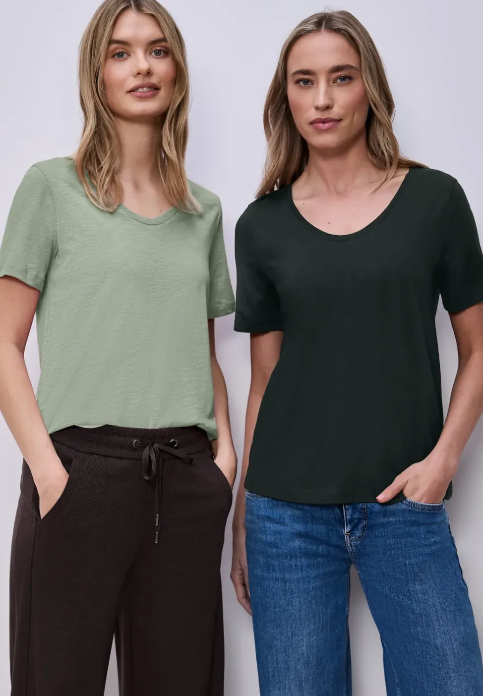 Basic T-Shirt mit Kurzarm im 2er-Pack
