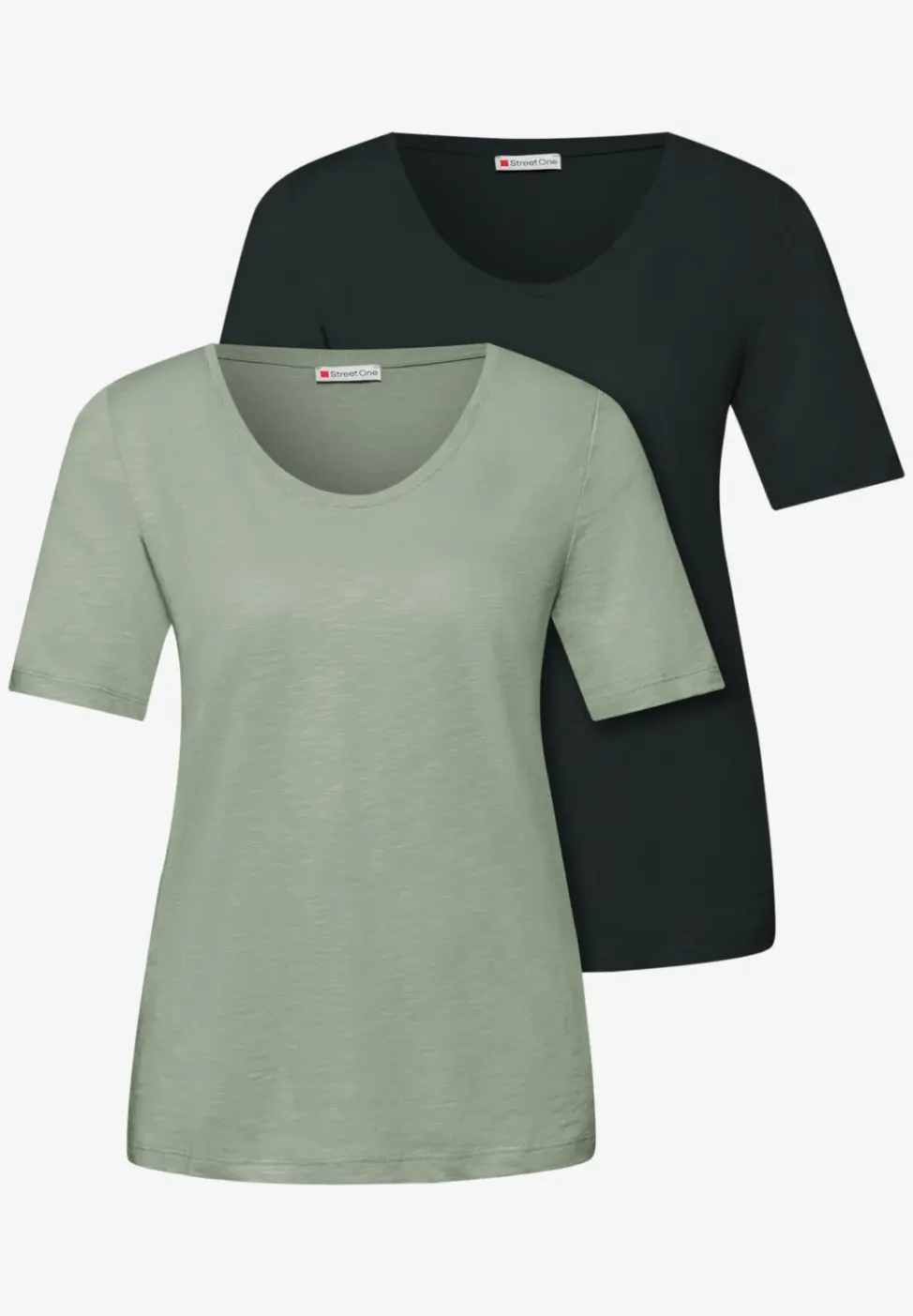 Basic T-Shirt mit Kurzarm im 2er-Pack