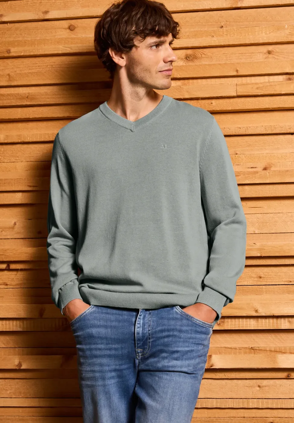 Basic V-Neck Strickpullover