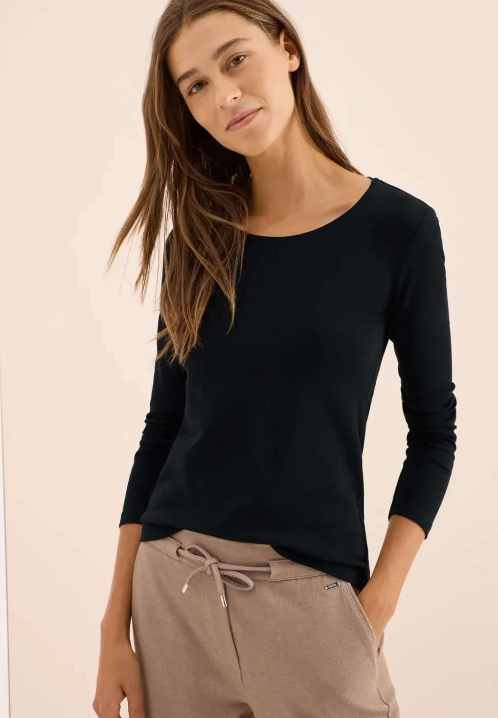Basic Langarmshirt