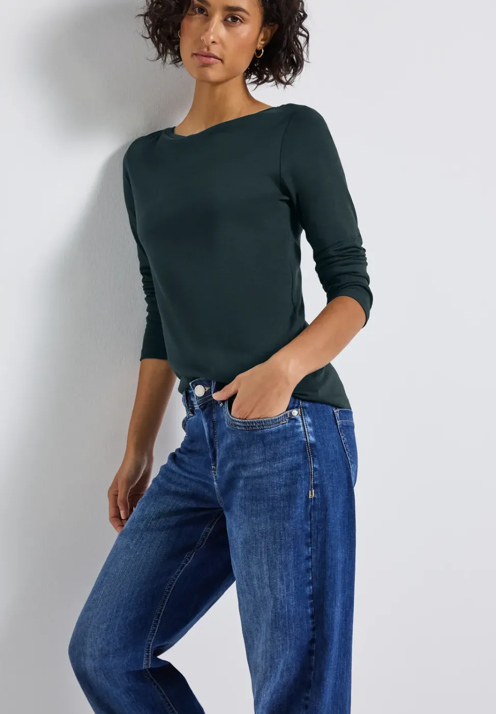 Basic Langarmshirt